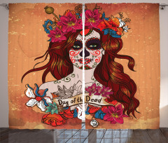Mexican Skull Curtain
