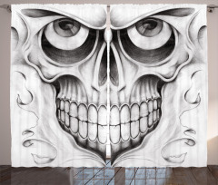 Skull Face Angry Curtain