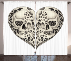 Twin Heart Design Curtain