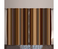 Shades of Earthen Tones Curtain