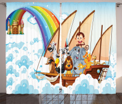 Noah's Ark in Clouds Curtain