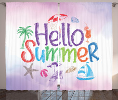 Summer Motivational Curtain