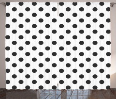 Nostalgic Polka Dots Art Curtain