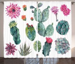 Botanic Herbal Cartoon Curtain
