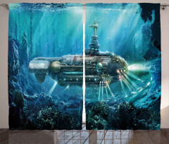Science Fiction Submarine Curtain