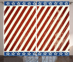 Old Glory Stripes Curtain