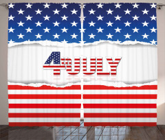 Patriotic Pattern Curtain