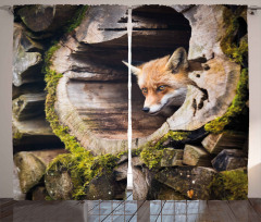 Nature Wild Fox Forest Curtain