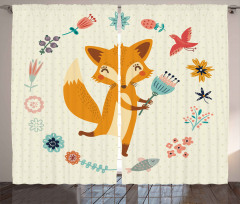 Animal with Floral Curtain