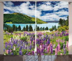 Lake Floral Petals Curtain