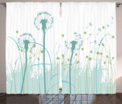 Floral Botany Blooms Curtain