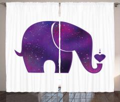 Elephant Hearts Curtain