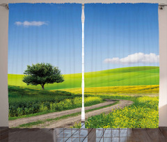 Rural Country Scenery Curtain