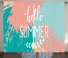 Hello Summer Lettering Curtain
