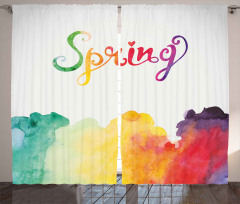 Spring Lettering Curtain