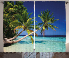 Exotic Maldives Beach Curtain