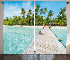 Maldives Island Beach Curtain