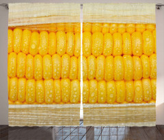 Corn Stem with Raindrops Curtain