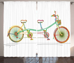 Tandem Bike Design Curtain