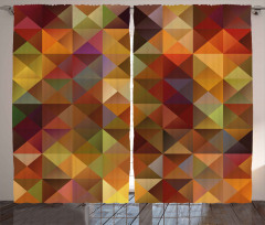Grid Mosaic Geometric Curtain