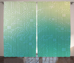 Tech Vector Pattern Curtain