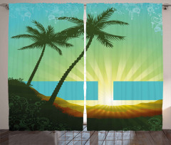 Tropical Sunrise Curtain