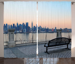 Bench in New York City Curtain