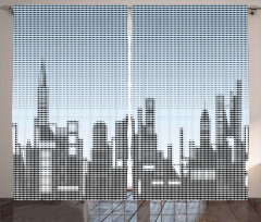 City Skyline Futuristic Curtain