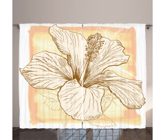 Large Hibiscus Flower Petals Curtain