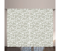 Damask with Ethnic Curtain