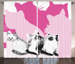 Baby Cats Kittens Curtain