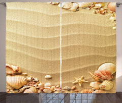 Sand with Sea Shells Curtain