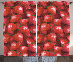 Strawberries Ripe Fruits Curtain