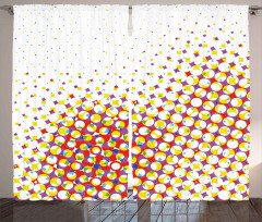 Colorful Halftone Effect Curtain