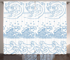 Japanese Kanagawa Wave Curtain