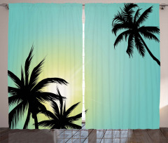 Hawaiian Miami Beach Sun Curtain