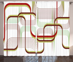 Wavy Abstract Shape Line Curtain