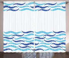Ocean Life Sea Waves Curtain
