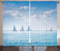 Sail Boats Regatta Race Curtain