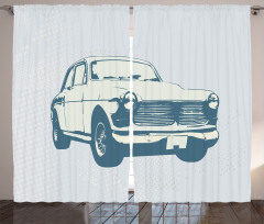 Vintage Old Custom Car Curtain