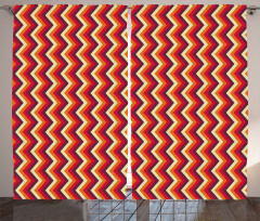 Zig Zag Chevron Stripes Curtain
