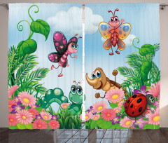 Butterfly Ladybug Worm Curtain