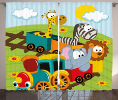 Baby Safari Wild Animals Curtain