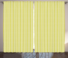 Vertical Stripes and Dots Curtain