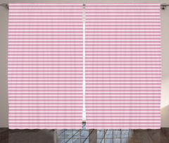 Pink Tones Stripes Curtain