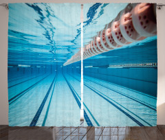Swimming Pool Sports View Curtain