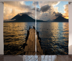 Wooden Pier on Lake Curtain