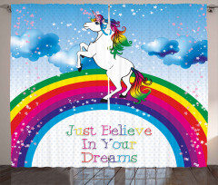 Unicorn Rainbow Fantasy Curtain
