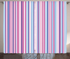 Colored Stripes Lines Curtain