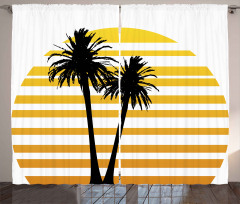 Summer Holiday Graphic Curtain